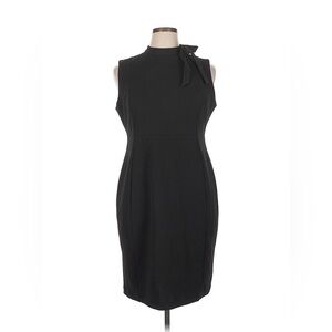 Calvin Klein Black Midi Dress with Bow Detail